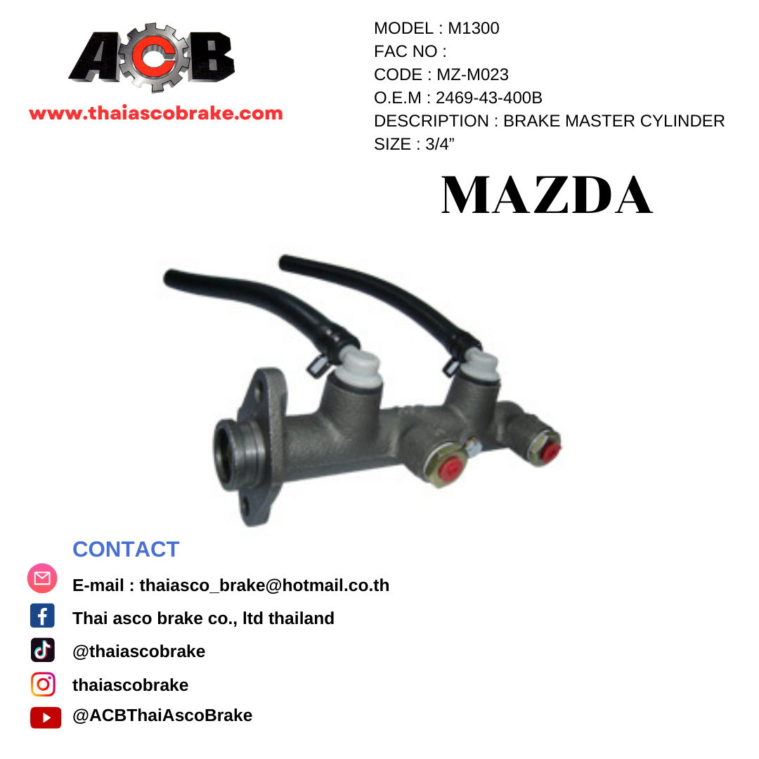 Buy BRAKE MASTER CYLINDER ISUZU NKR ( RLU ) O.E.M. 8