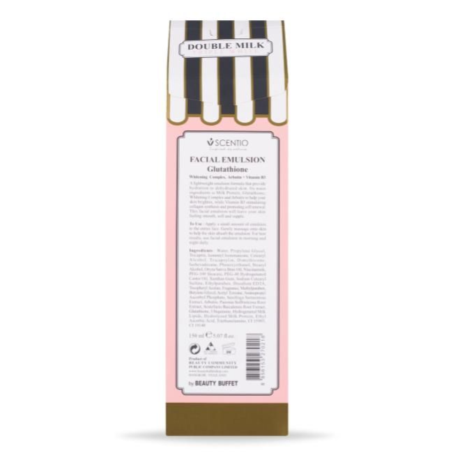 Buy SCENTIO DOUBLE MILK TRIPLE WHITE FACIAL EMULSION at Best Prices Online  on Thaitrade.com